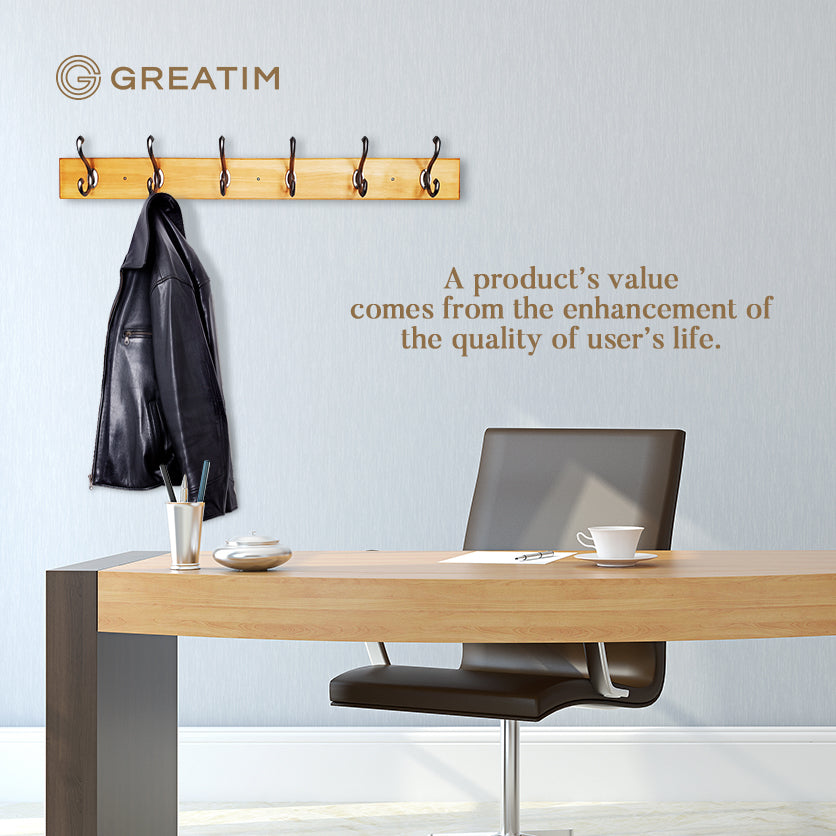 GREATIM's wood board coat racks. Save your space, make life easier